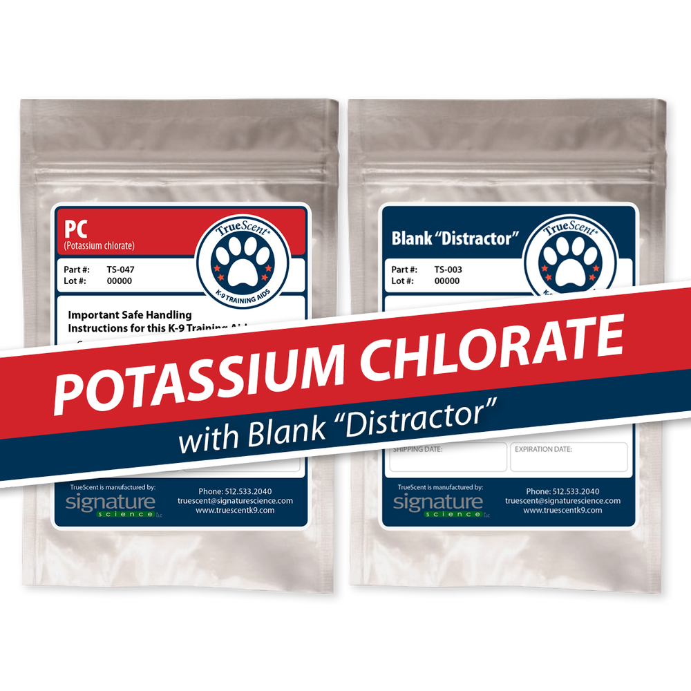 Photo of  Potassium Chlorate Training Scent and Blank "Distractor"