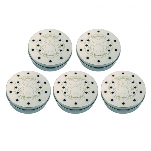 Stash Tin 5 Pack TrueScent K9 Training Aids
