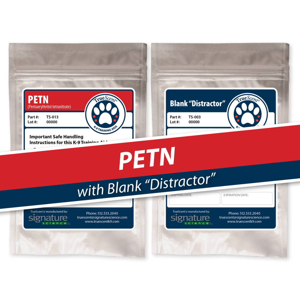Photo of PETN Training Scent and Blank "Distractor"